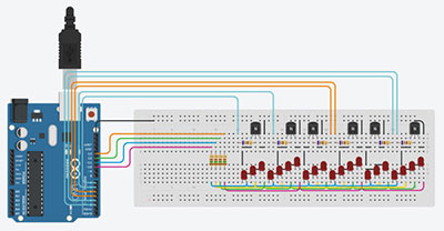 Build an Arduino-Based Binary Stopwatch with Tinkercad