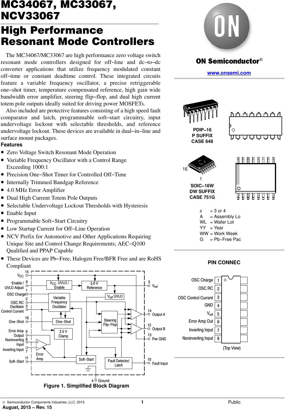 MC34067, 33067, NCV33067 by onsemi Datasheet | DigiKey